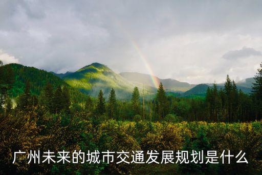 廣州市交通發展戰略規劃四期規劃，廣州未來的城市交通發展規劃是什么