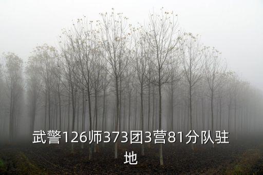 武警126師373團(tuán)3營81分隊(duì)駐地