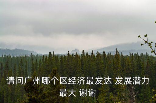 廣州發展后勁哪個區最強，請問廣州哪個區經濟最發達 發展潛力最大 謝謝