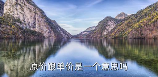 原價，原價是指成本價還是售價