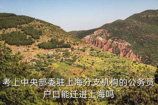 上海市中央干部，考上中央部委駐上海分支機構的公務員戶口能遷進上海嗎