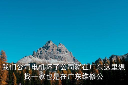 我們公司電機壞了公司就在廣東這里想找一家也是在廣東維修公