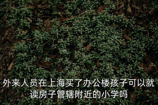 外來人員在上海買了辦公樓孩子可以就讀房子管轄附近的小學嗎