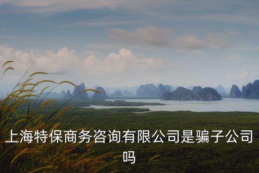 上海市特保能不能收東西，上海特保商務咨詢有限公司是騙子公司嗎