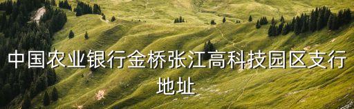 上海市張江農業銀行，中國農業銀行 張江高科技園區支行怎么樣