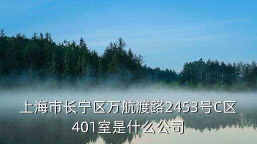 上海市長寧區(qū)萬航渡路2453號C區(qū)401室是什么公司