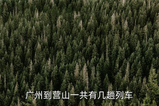 廣州到營山一共有幾趟列車
