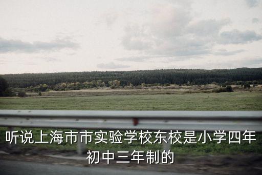 聽(tīng)說(shuō)上海市市實(shí)驗(yàn)學(xué)校東校是小學(xué)四年初中三年制的