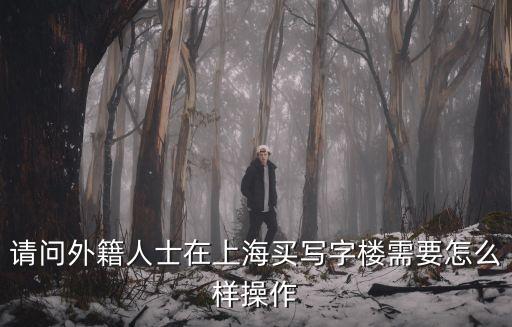 請問外籍人士在上海買寫字樓需要怎么樣操作