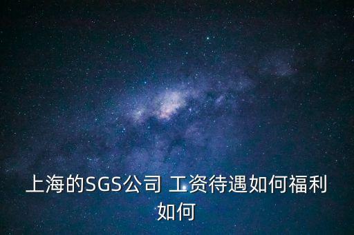 上海的SGS公司 工資待遇如何福利如何
