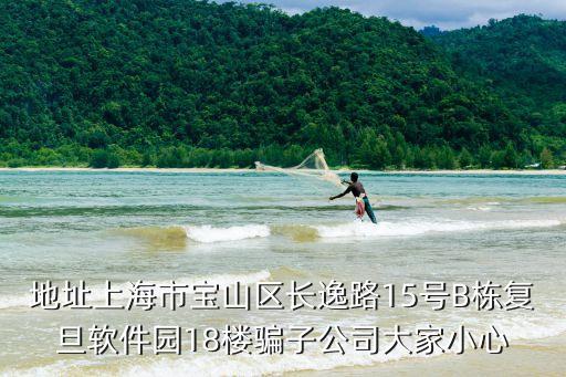 地址上海市寶山區長逸路15號B棟復旦軟件園18樓騙子公司大家小心
