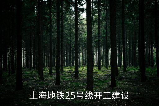 上海市地鐵25號線何時建設，上海地鐵25號線開工建設