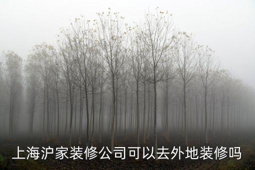 上海滬家裝修公司可以去外地裝修嗎