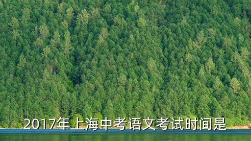 上海市2017初中學生學業考試，2017年上海中考語文考試時間是