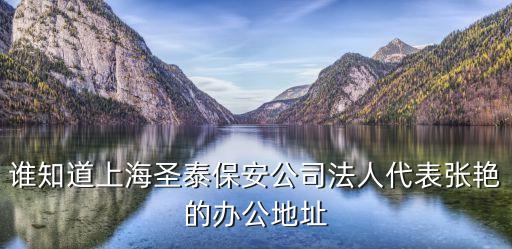 誰知道上海圣泰保安公司法人代表張艷的辦公地址