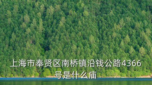 上海市奉賢區南橋鎮沿錢公路4366號是什么廟