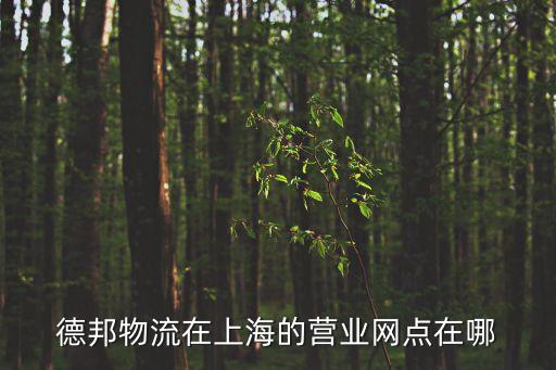 德邦物流在上海的營業(yè)網(wǎng)點(diǎn)在哪