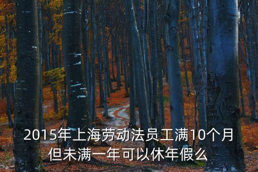 2015年上海勞動(dòng)法員工滿10個(gè)月但未滿一年可以休年假么