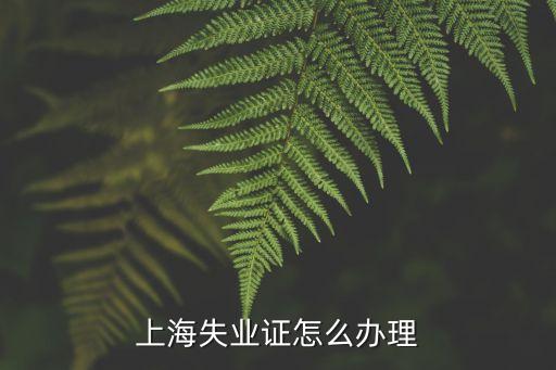 上海市辦理失業登記所需材料，上海失業證怎么辦理