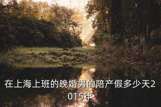 上海市晚婚晚育男人陪產假幾天，在上海上班的晚婚男的陪產假多少天2015年
