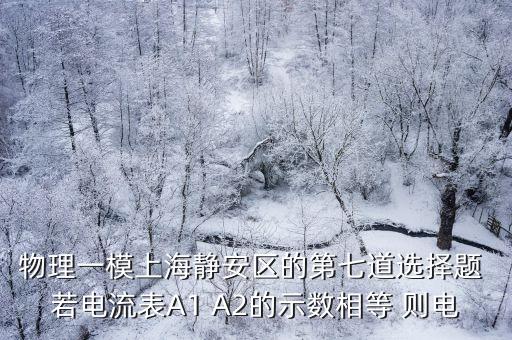 2017年上海市一模物理，物理一模上海靜安區的第七道選擇題 若電流表A1 A2的示數相等 則電