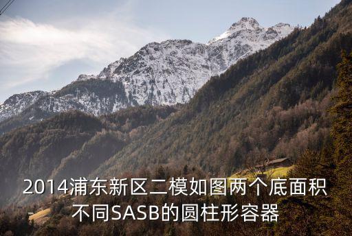 上海市2019浦東新區區物理2模答案，2014浦東新區二模如圖兩個底面積不同SASB的圓柱形容器