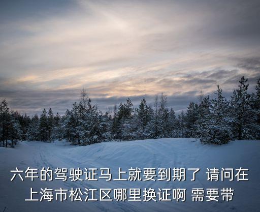 松江駕照可以在上海市區換嗎，六年的駕駛證馬上就要到期了 請問在上海市松江區哪里換證啊 需要帶