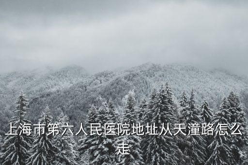上海市第六九人民醫(yī)院，上海市笫六人民醫(yī)院地址從天潼路怎么走