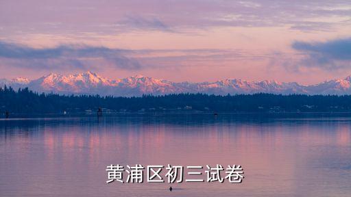 上海市初三黃浦區期末試卷，黃浦區初三試卷