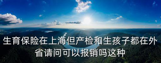 上海市異地產檢報銷，生育保險在上海但產檢和生孩子都在外省請問可以報銷嗎這種