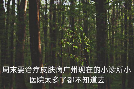 周末要治療皮膚病廣州現在的小診所小醫院太多了都不知道去