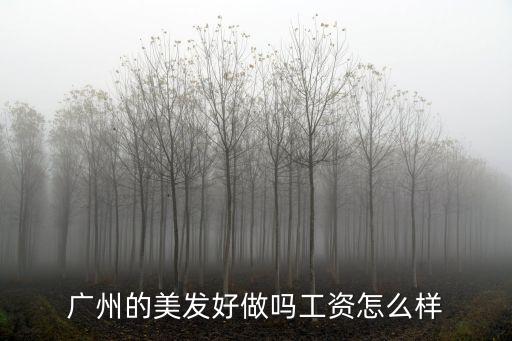 廣州的美發好做嗎工資怎么樣