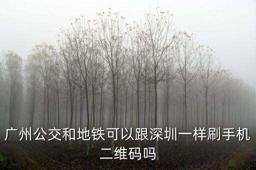 廣州公交車一碼通行嗎，在廣州搭公交車可以刷手機嗎