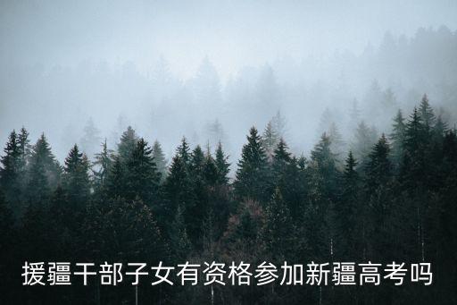 廣州教育局援疆干部，援疆干部子女有資格參加新疆高考嗎