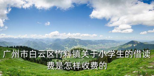 廣州市白云區竹料鎮關于小學生的借讀費是怎樣收費的