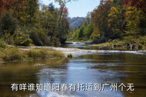 有咩誰知道陽春有托運到廣州個無
