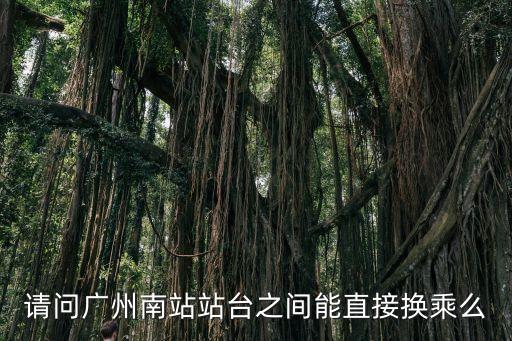 廣州南是否可換乘，請問廣州南站站臺之間能直接換乘么