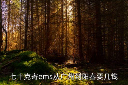 從陽春寄到廣州黃埔大概多少錢，七十克寄ems從廣州到陽春要幾錢
