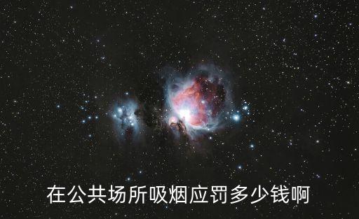 在公共場所吸煙應罰多少錢啊