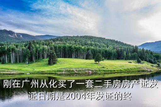剛在廣州從化買了一套二手房房產證發證日期是2004年發證的終