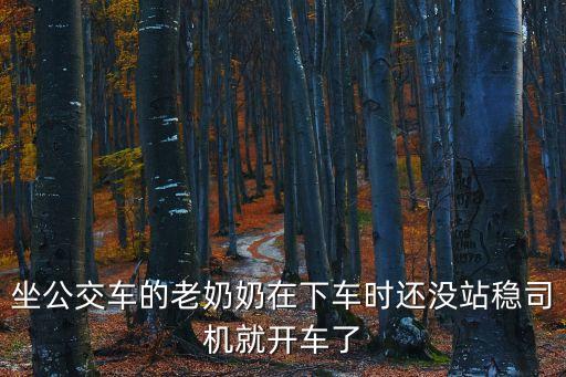 坐公交車的老奶奶在下車時(shí)還沒(méi)站穩(wěn)司機(jī)就開(kāi)車了