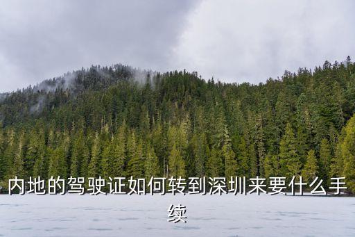 內(nèi)地的駕駛證如何轉(zhuǎn)到深圳來要什么手續(xù)