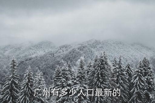 廣州有多少人口最新的