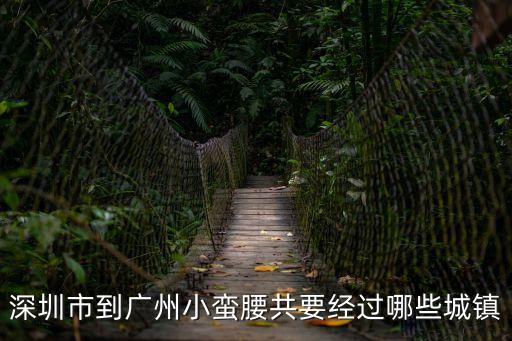 深圳市到廣州小蠻腰共要經過哪些城鎮