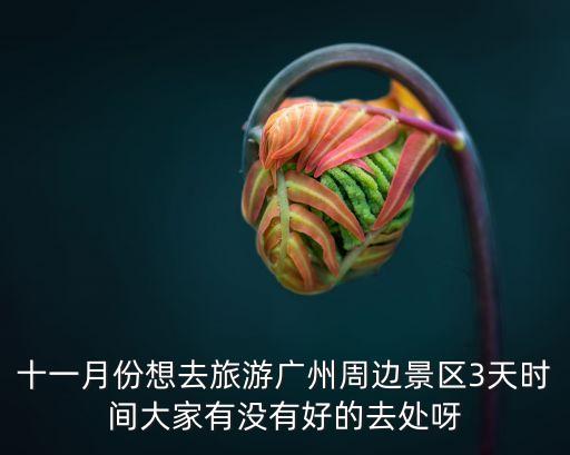 十一月份想去旅游廣州周邊景區(qū)3天時(shí)間大家有沒有好的去處呀