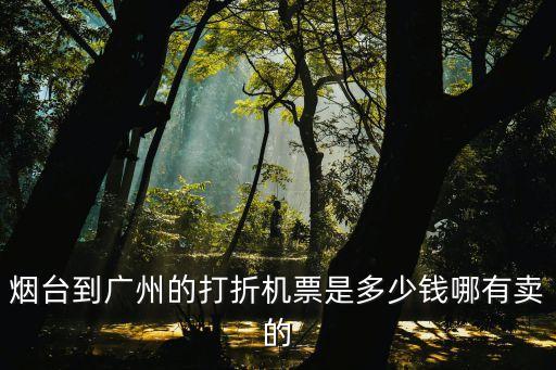 煙臺到廣州飛機票圖片，廣州到煙臺飛機票價