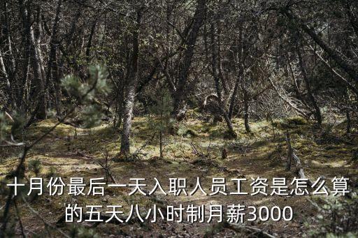 十月份最后一天入職人員工資是怎么算的五天八小時制月薪3000