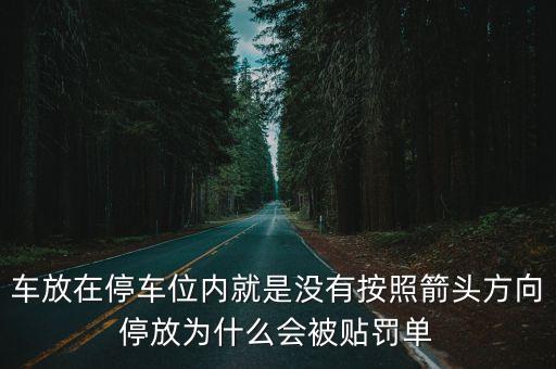 車放在停車位內(nèi)就是沒有按照箭頭方向停放為什么會被貼罰單