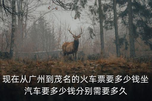 現在從廣州到茂名的火車票要多少錢坐汽車要多少錢分別需要多久