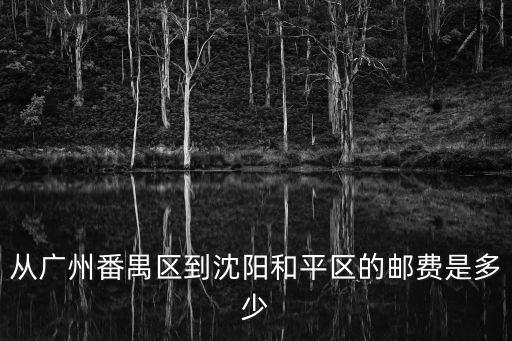 從廣州番禺區(qū)到沈陽和平區(qū)的郵費是多少